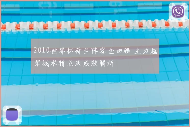 2010世界杯荷兰阵容全回顾 主力框架战术特点及成败解析